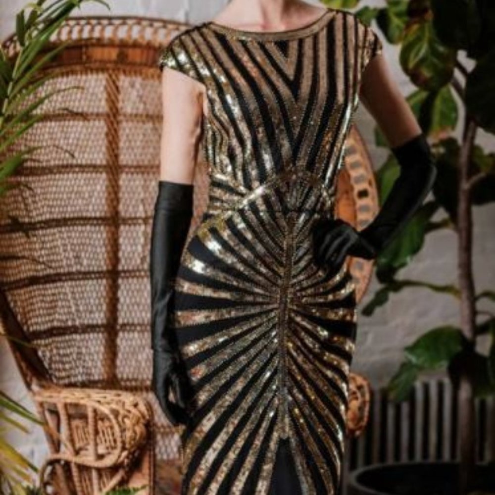 Metme Womens 1920's mermaid maxi long dress